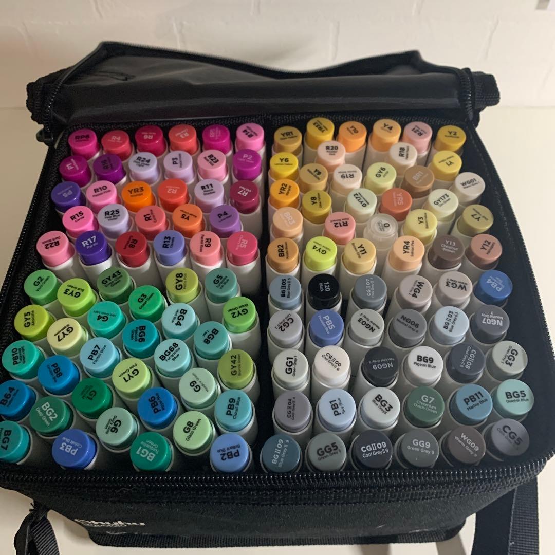 ohuhu コピック アルコールマーカー 筆ペン セット 120色