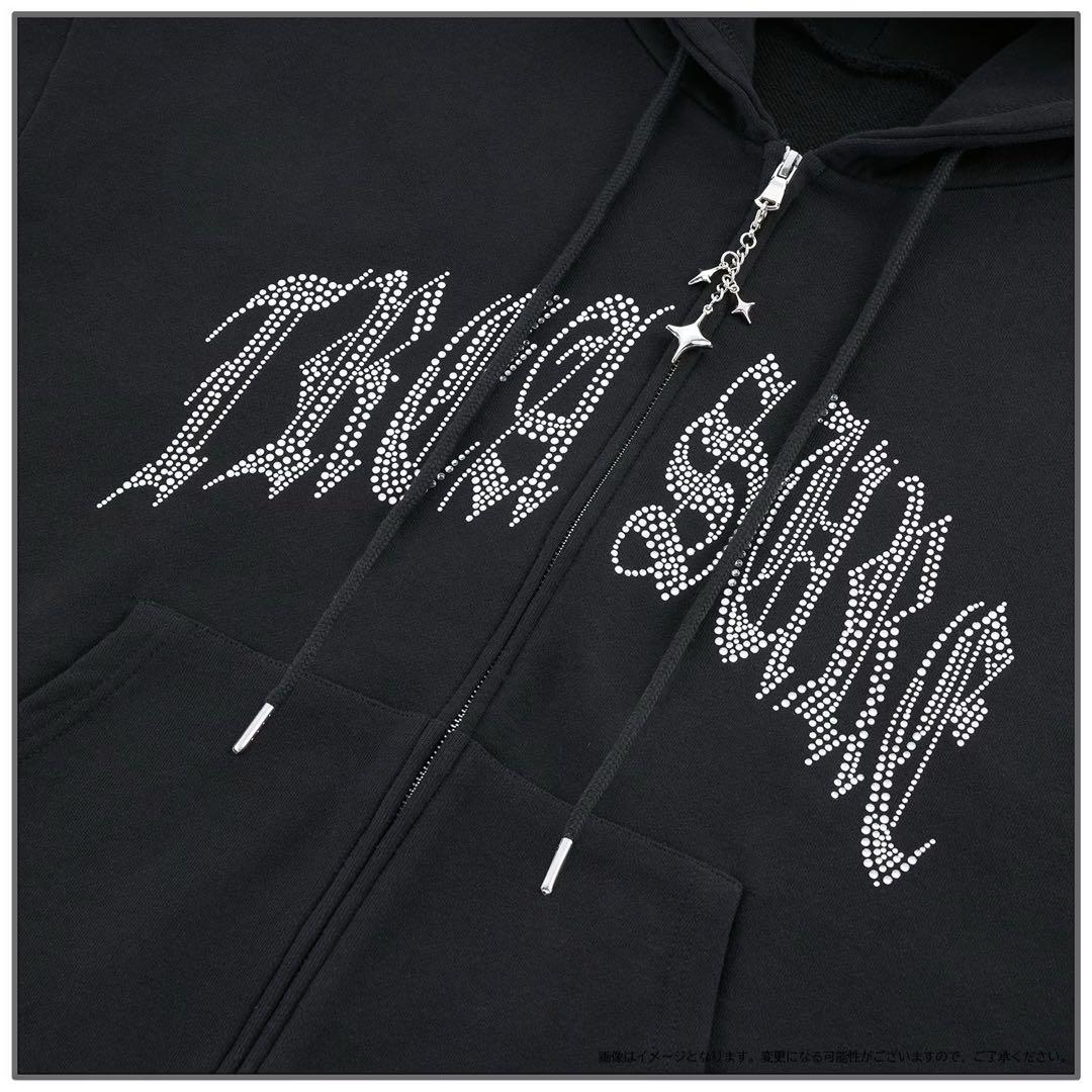 TREASURE ジップアップフーディ フーディー 黒 パーカー Mサイズ