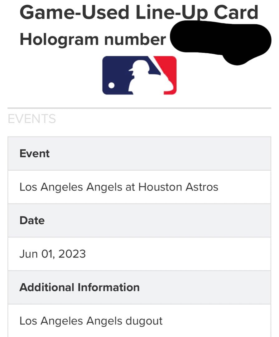 ⑧ ホームラン王　大谷翔平　実使用　ラインナップカード　サイン　(検) tシャツ