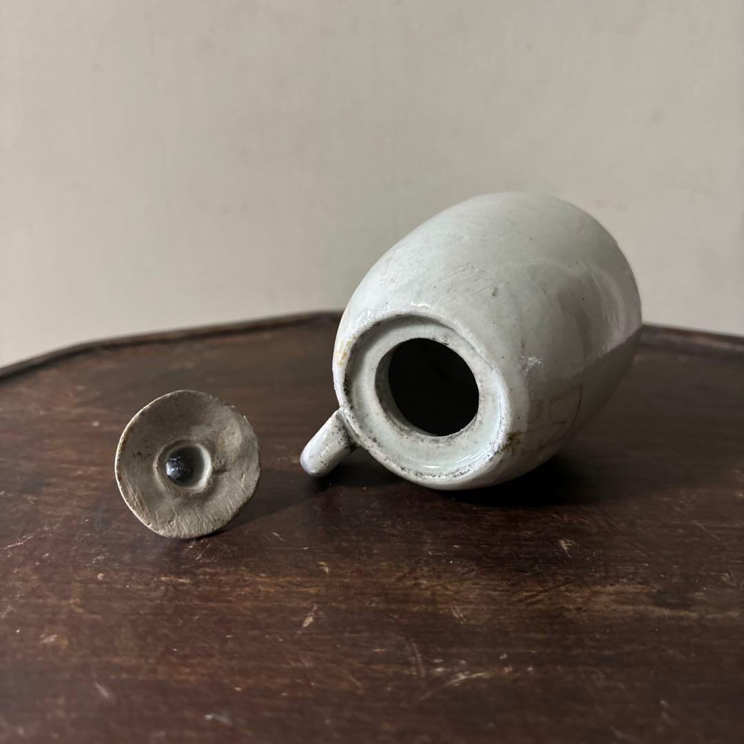 李朝灯火器　油壺　韓国アンティーク　朝鮮古美術　古民芸　骨董　古道具　スッカラ