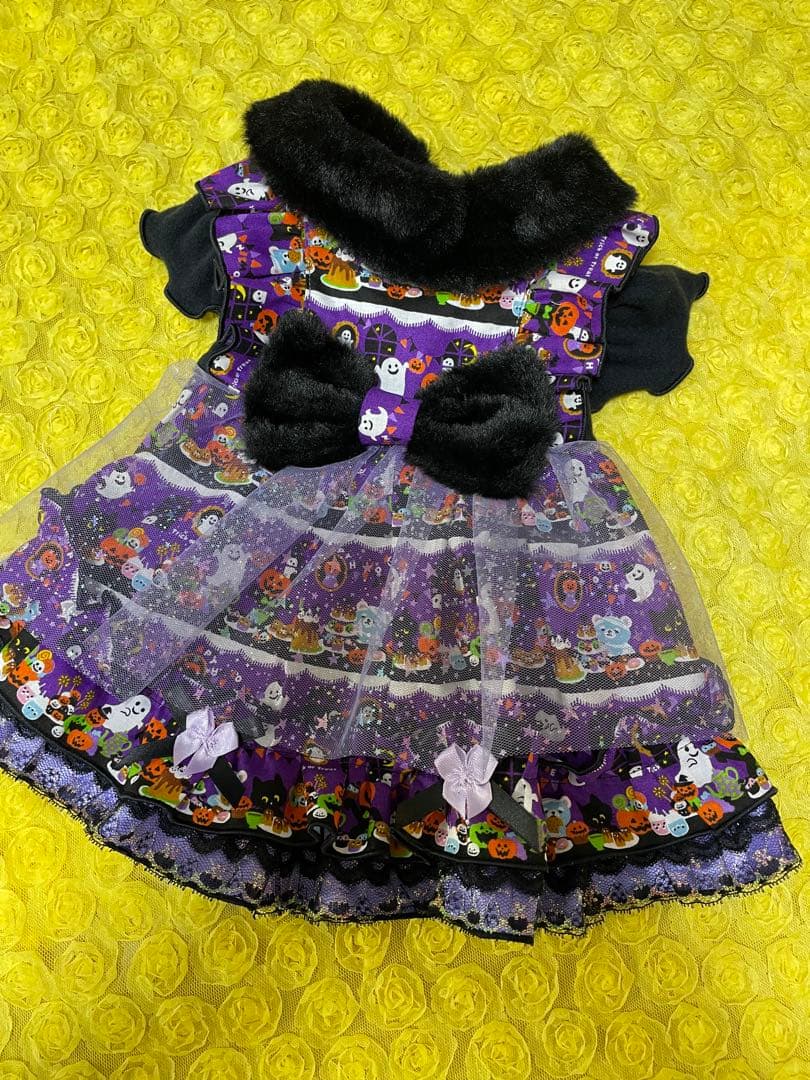 あいちゃん　犬服　ハンドメイド　わんこ服　ハロウィンワンピ