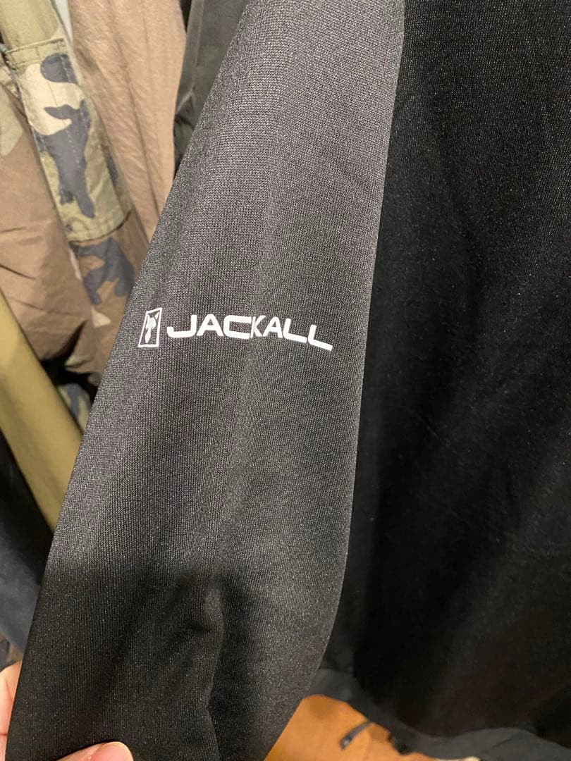 JACKALL ブラック フード付きパーカー