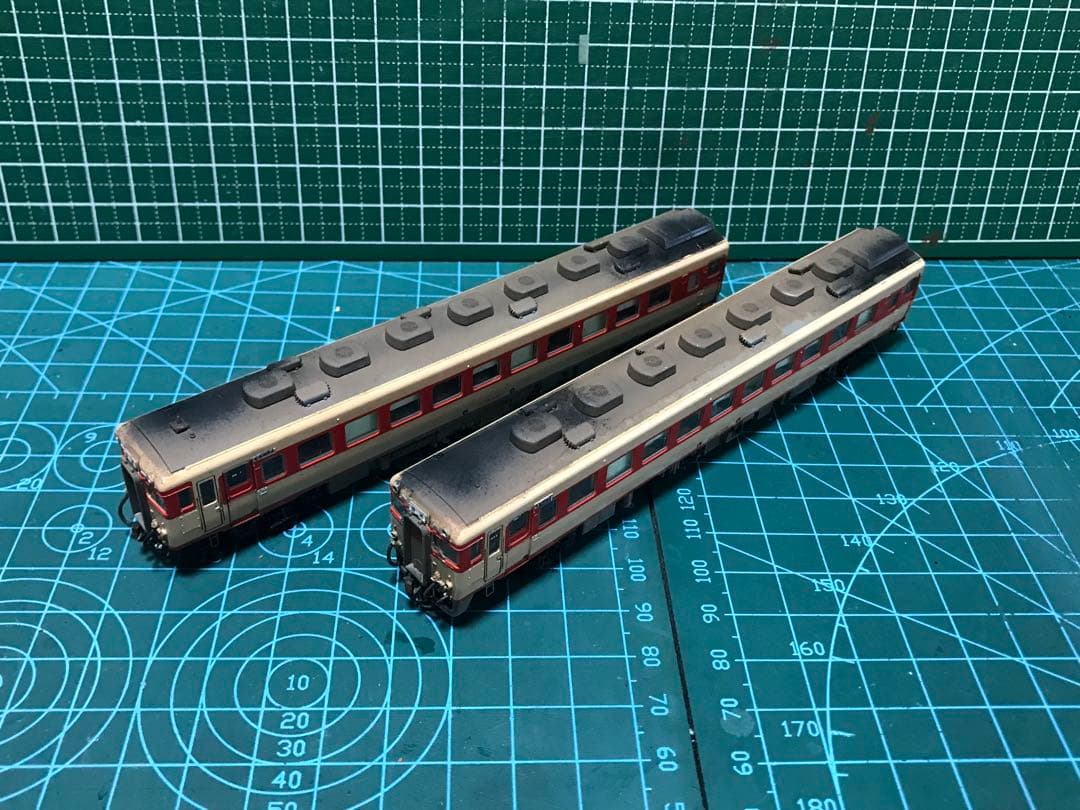 国鉄キハ58 福知山行き ウエザリング加工 室内塗装 室内灯入り　精密加工品
