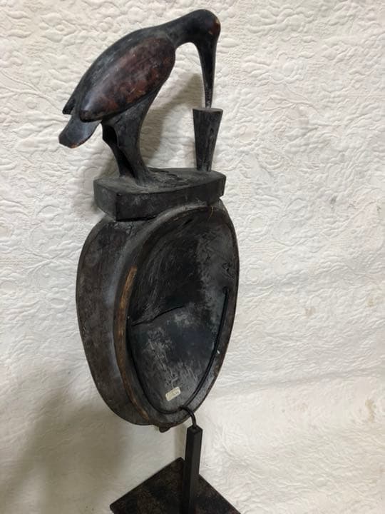 アフリカ コートジボアール バウレ族木彫仮面値引きしました