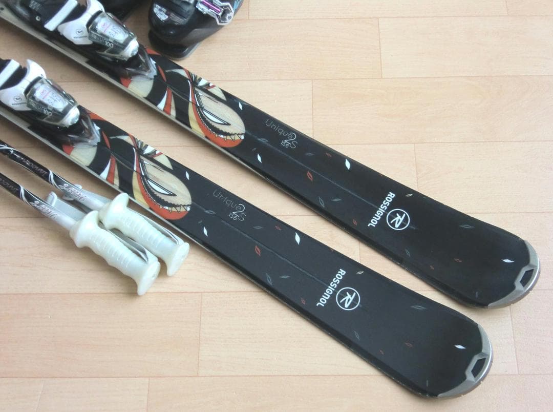 ■送料無料■ロシニョール■女性用スキーセット■板156靴25-25.5■メンテ■