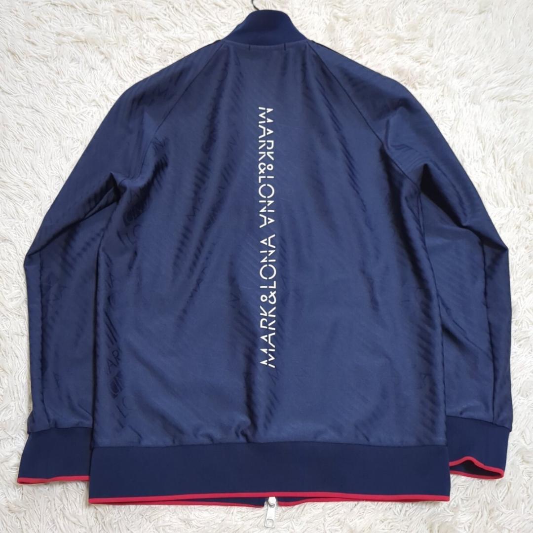 美品 マークアンドロナ XL相当 モノグラム ジャージセットアップ ロゴライン
