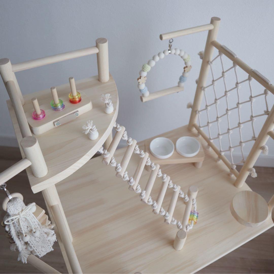 ことりのおおきなあそびば　インコ　おもちゃ　バードジム　バードアスレチック