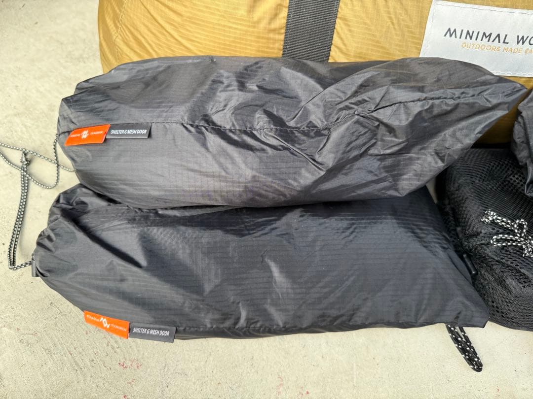 SHELTER G本体、メッシュドア2個、TPUドア、グランドシートセット