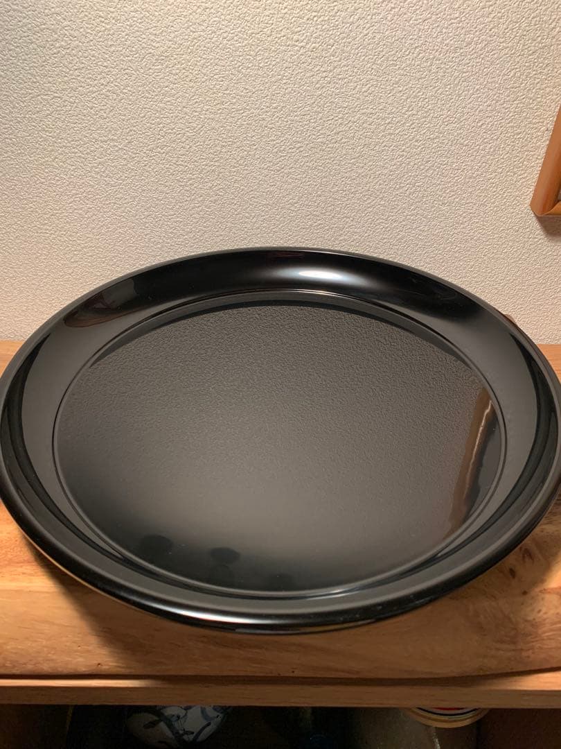 大圓盆 堅地本漆塗 漆器 茶道 裏千家 箱付き 大円本