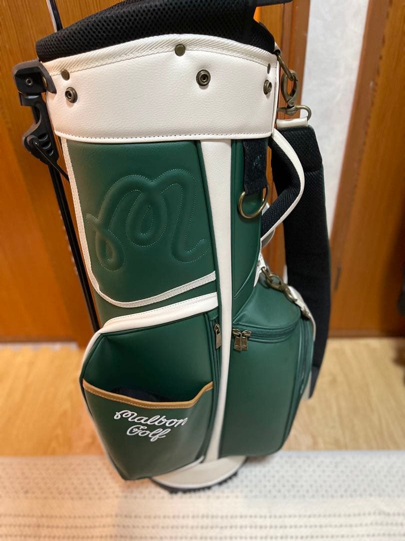 Malbon Golf キャディバッグ グリーン/ホワイト