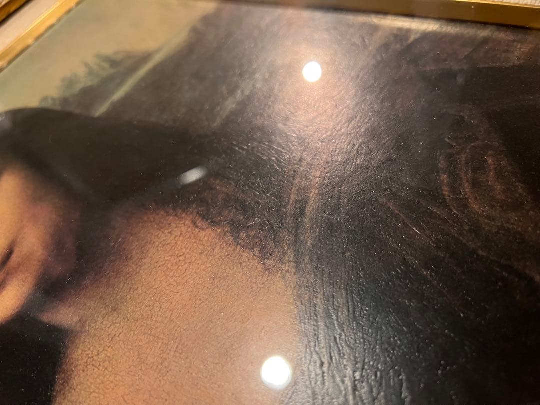 【世界の名画】 レオナルド・ダ・ヴィンチ 『モナ・リザ』複製画　額入り　レプリカ