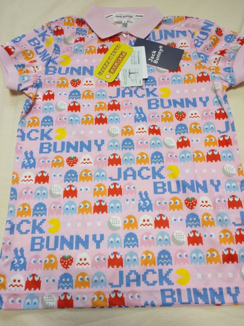 パックマン 1 サイズ M ポロシャツ ジャックバニー ゴルフ ピンク