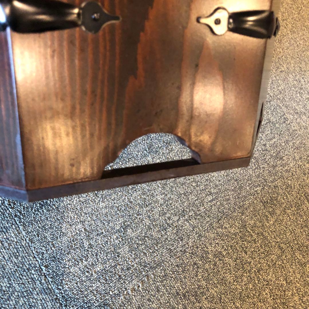 李朝 木 木工 時代物 八角箱 金具 李朝家具　収納箱韓国美術木製収納ボックス