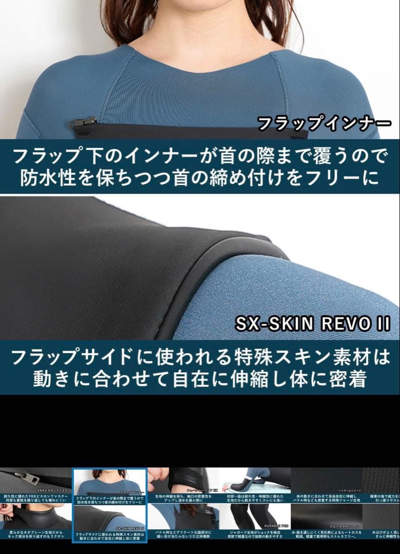 【未使用品★お得】 FELLOW SURFセミドライ レディース 5x3mm