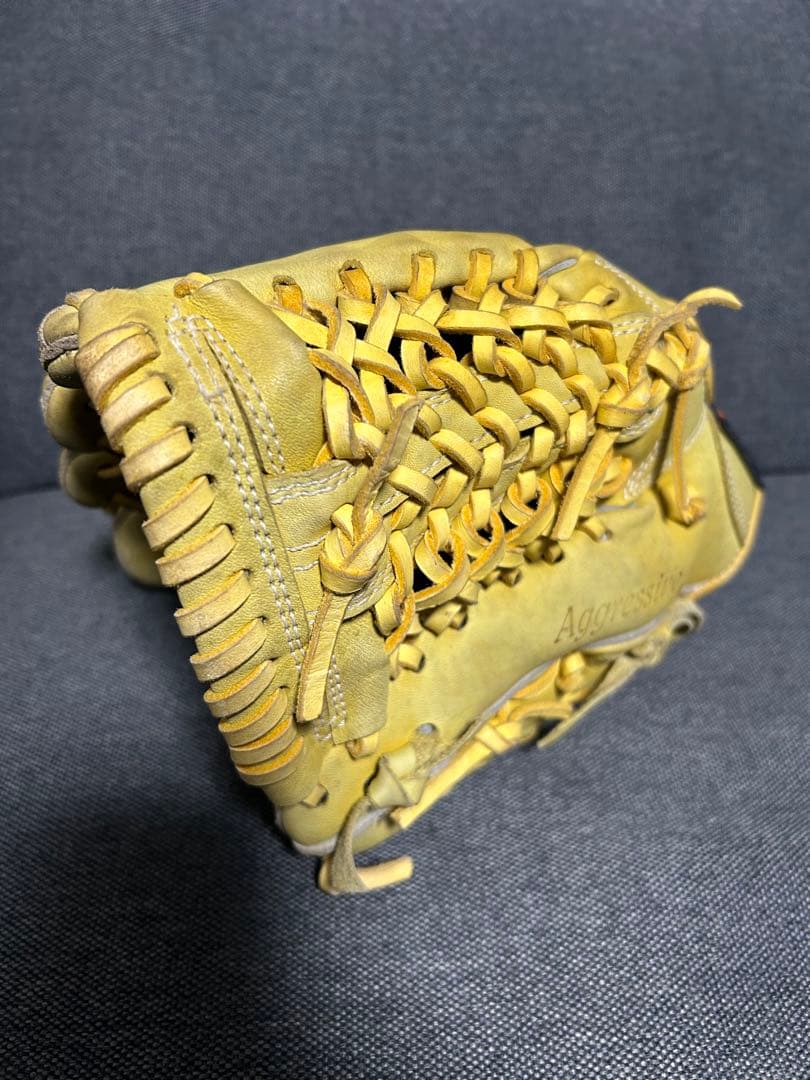 久保田スラッガー 少年用 左 軟式グローブ イエロー KSG-J4 中古 左投げ