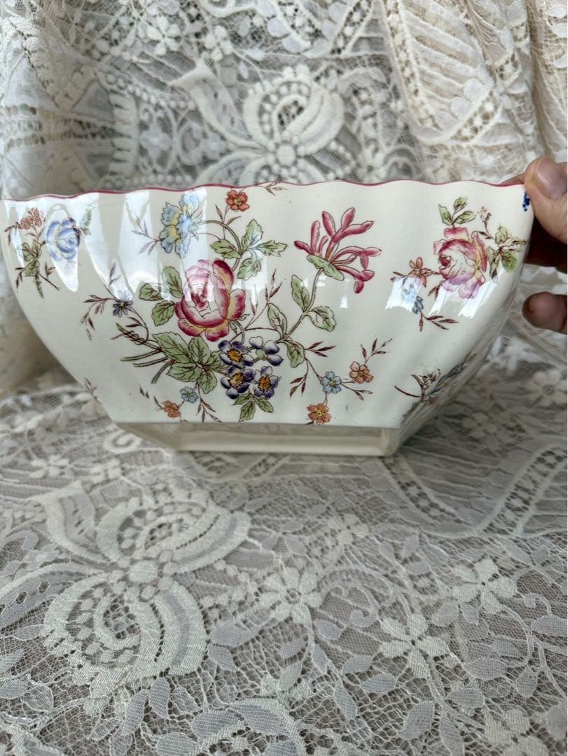 【く11】15 フランス　アンティーク　ロンシャン　　Longchamp 皿