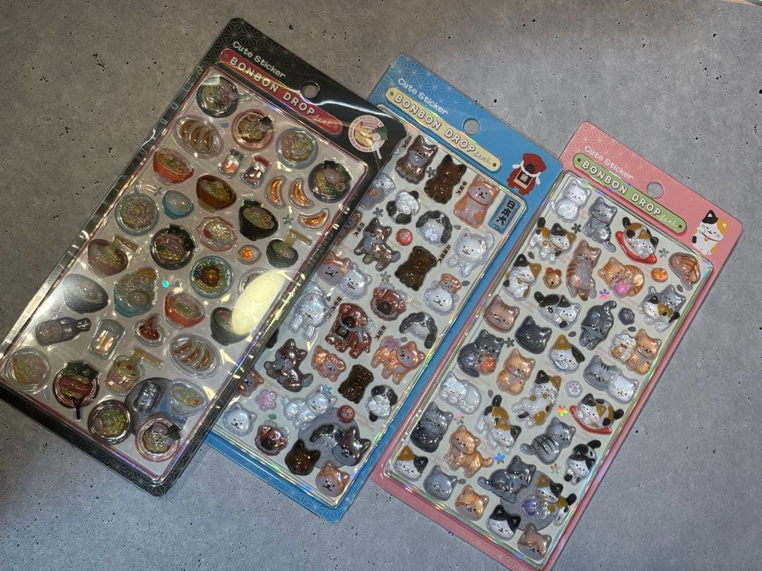 新柄　クーリア　ボンボンドロップシール　和柄　7点セット