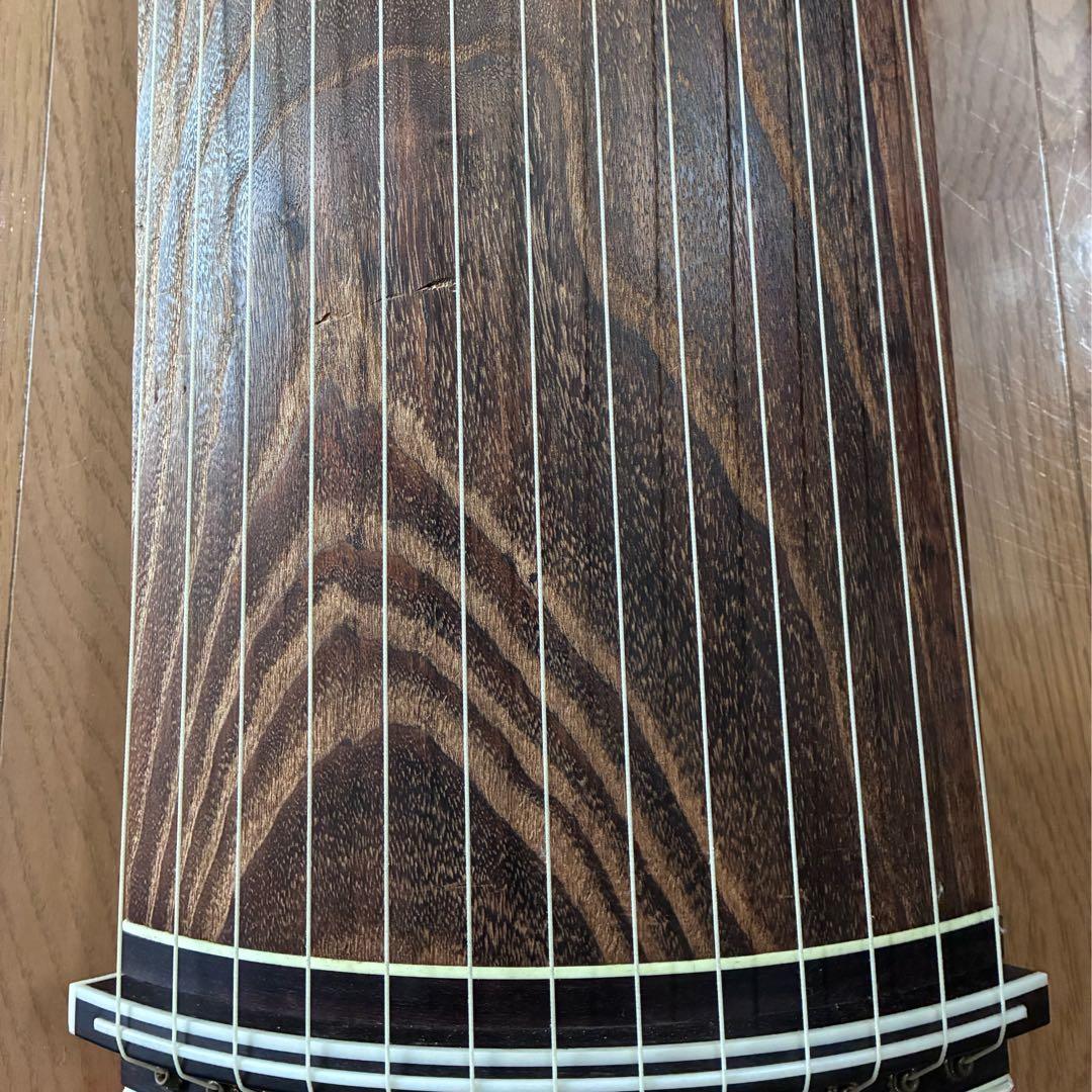 【美品】お琴和楽器　琴　箏　弦楽器13弦木製　民族楽器長さ185㎝　琴柱付き