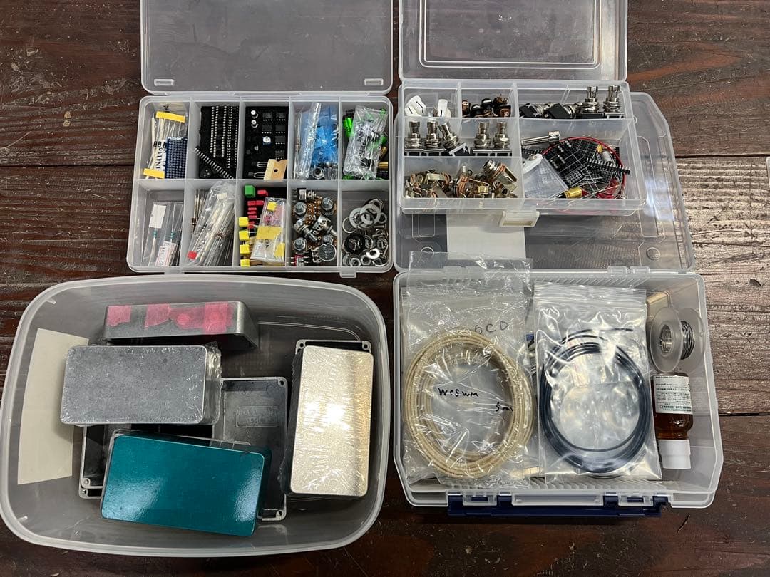 自作エフェクター用部品セット　高品質、ヴィンテージ部品有り