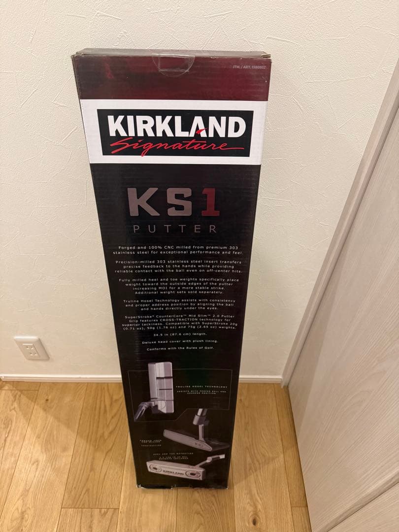 カークランドシグネチャー KS1 パター ヘッドカバー付き 右利き用 コストコ
