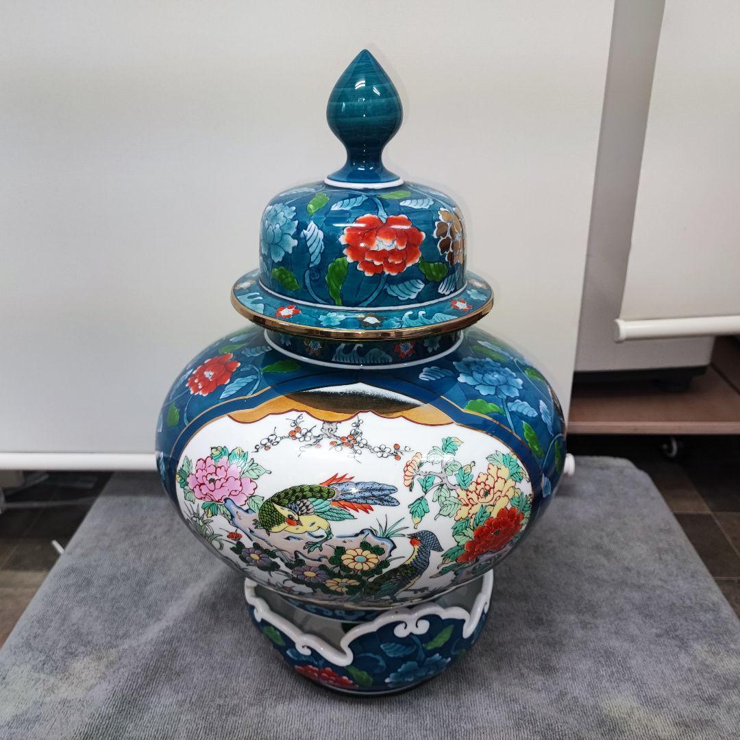 有田焼　金龍窯　博山作　壷　壺　幅奥行き約30cm　高さ約50cm