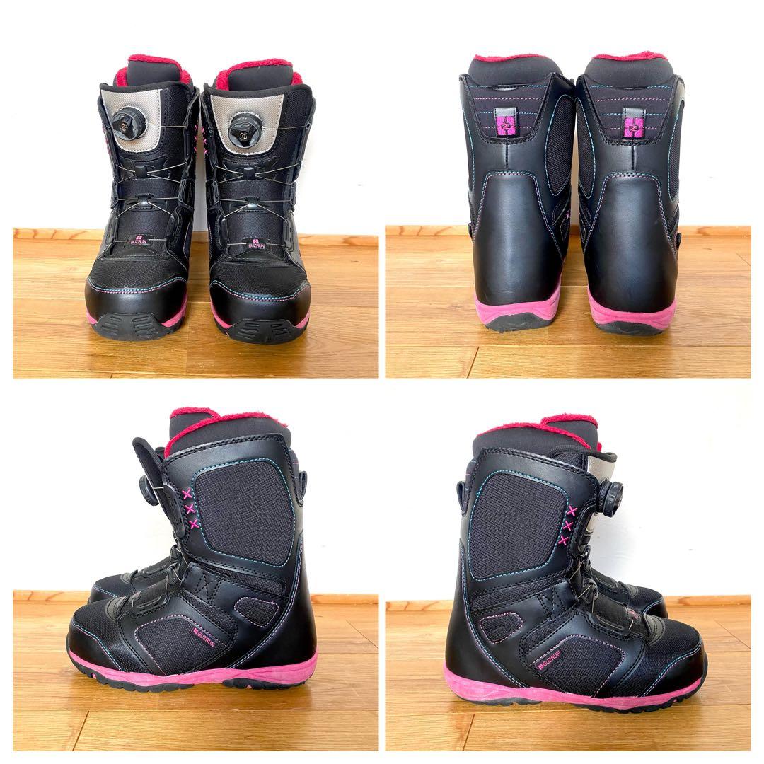 レディース スノボ4点セット ボード 144cm ブーツ 25cm バイン 袋
