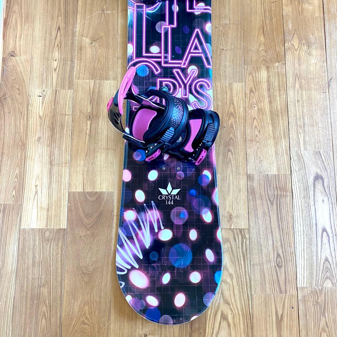 レディース スノボ4点セット ボード 144cm ブーツ 25cm バイン 袋