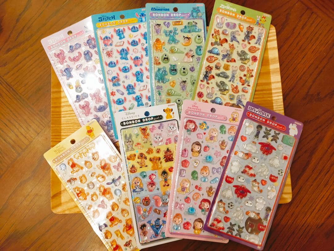ディズニー ボンボンドロップシール 第2弾 8種セット
