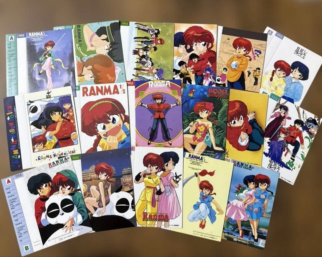 当時物 らんまカセットインデックス76枚まとめ売り