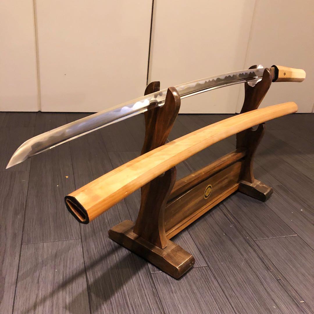 最高級模造刀 濃州関工　白鞘 太刀　樋入り刀身　居合刀 太刀　重みあり