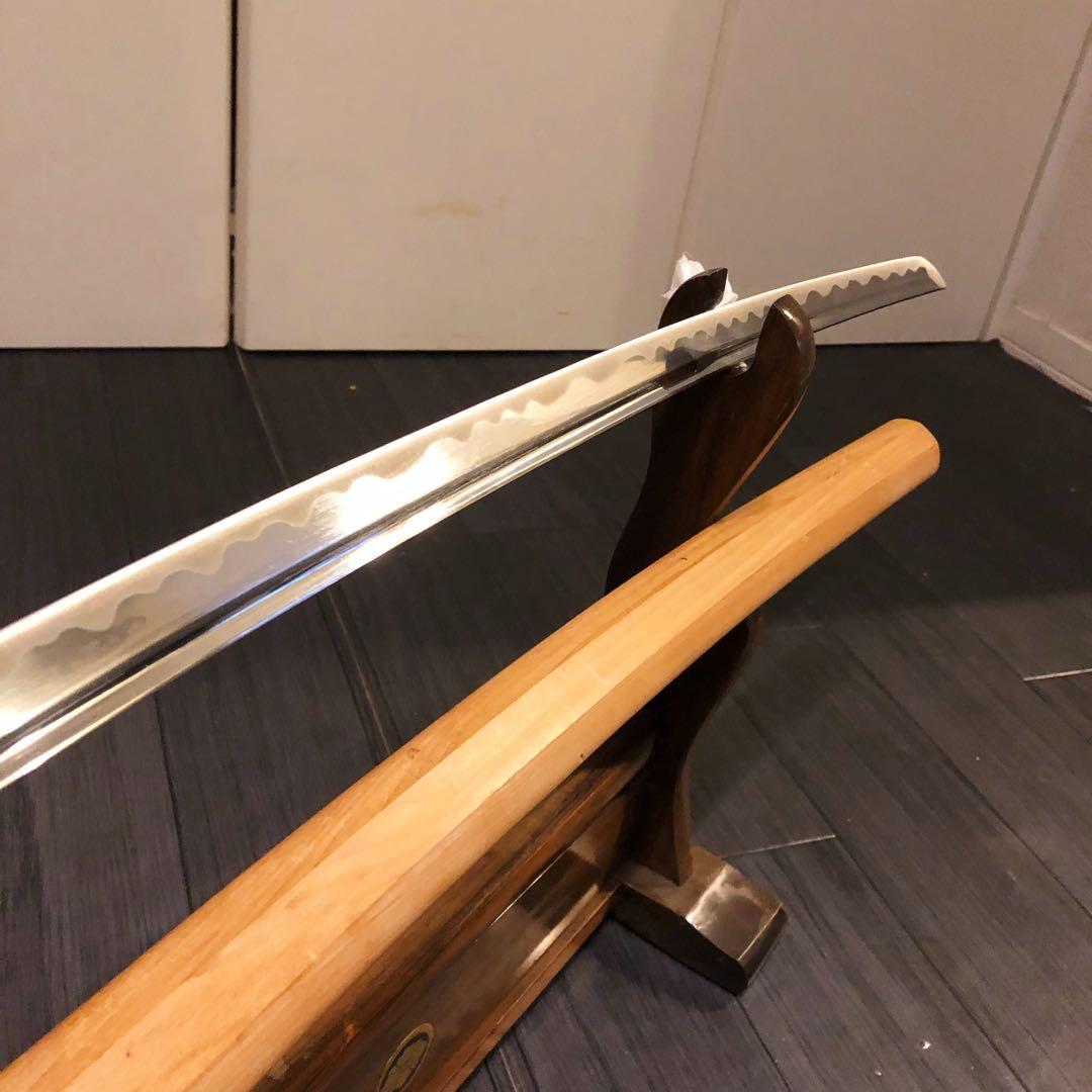 最高級模造刀 濃州関工　白鞘 太刀　樋入り刀身　居合刀 太刀　重みあり