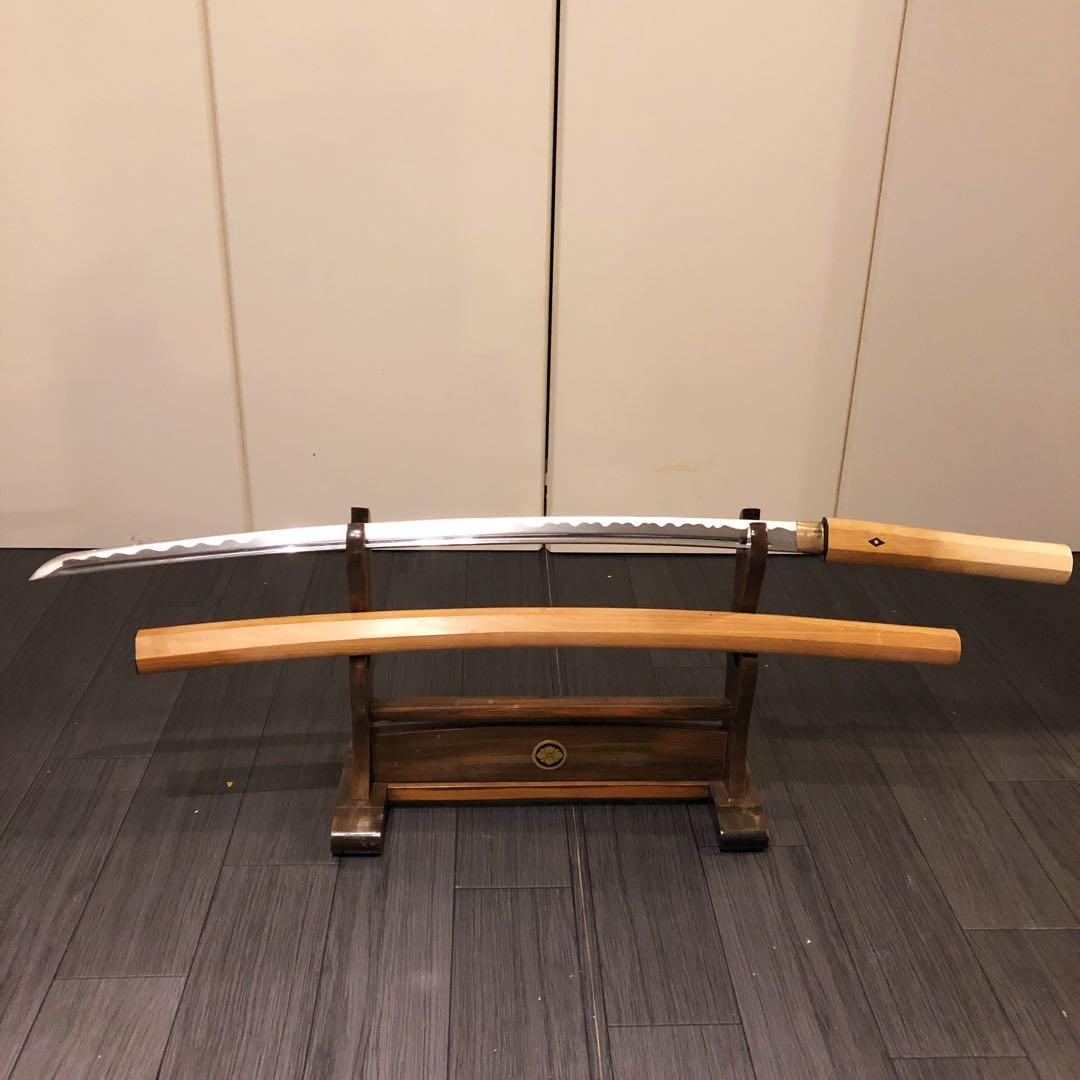 最高級模造刀 濃州関工　白鞘 太刀　樋入り刀身　居合刀 太刀　重みあり