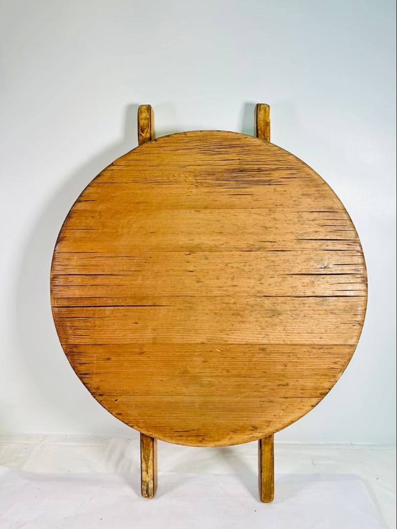 【珍品】大型茹で釜　木蓋つき　大釜　蕎麦屋　茹で釜　アンティーク　羽釜　５６ｃｍ