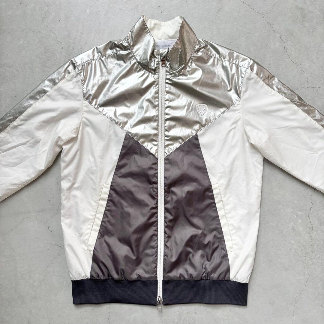 St ANDREWS ナイロン裏地メッシュ ダブルジップジャケット ロゴ M