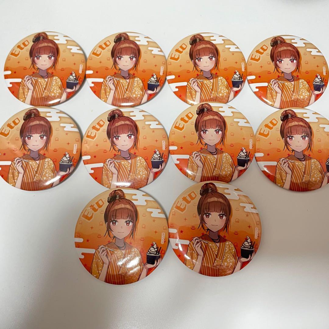 カラフルピーチ からぴち えと 極楽湯 等身缶バッジ