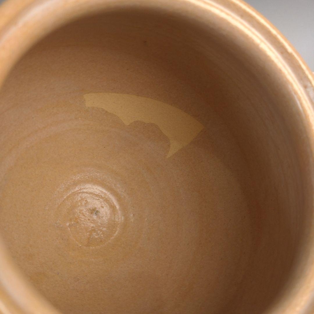 ア207 『小川幸彦　作』『唐津鉄絵　水指　共箱』塗蓋　茶道具