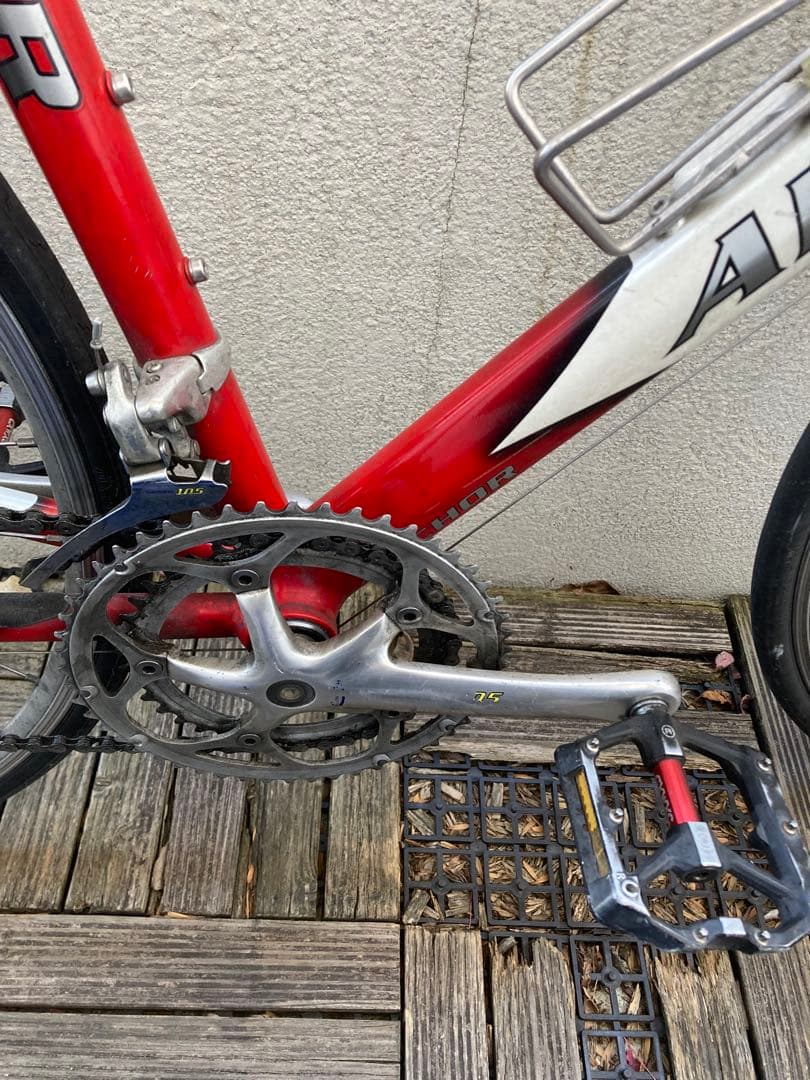 アルミニウムロードバイク 赤白 700C