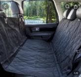 後部座席防水ドライブシート。カバー ブラック キルティング