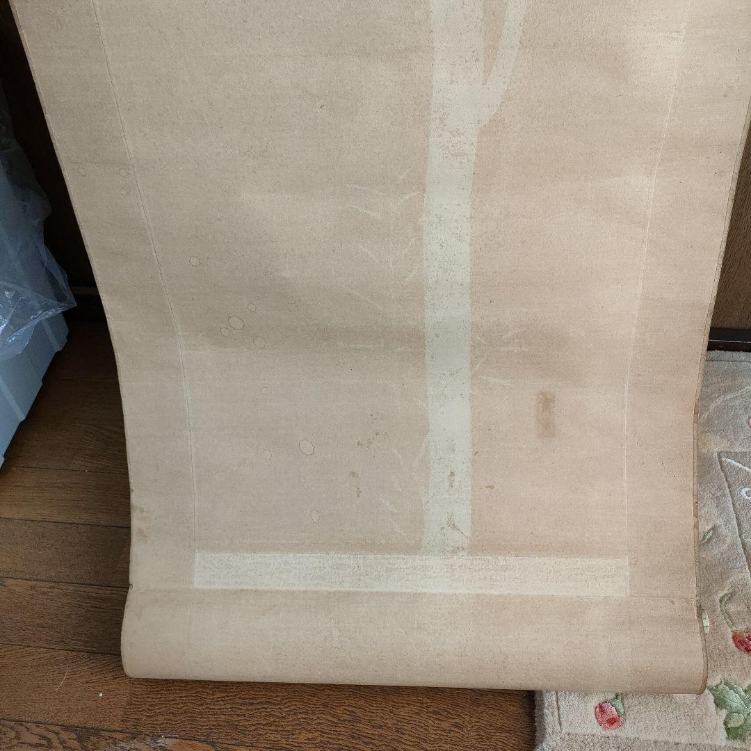 【１月特価】掛け軸　花　鳥　日本画　花鳥　絵の部分綺麗な状態です　印有り