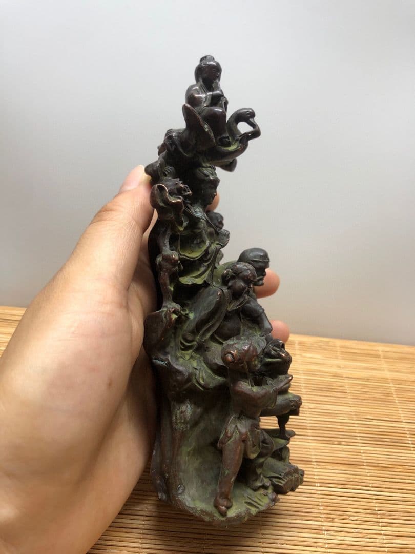 銅 細工 八仙過海銅像 居宅 風水 開運 招財 装飾品 工芸品 置物