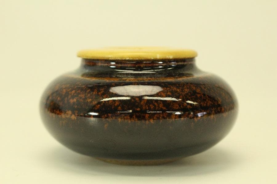 茶道具 時代 茶入 良蓋 古裂仕服(A770)