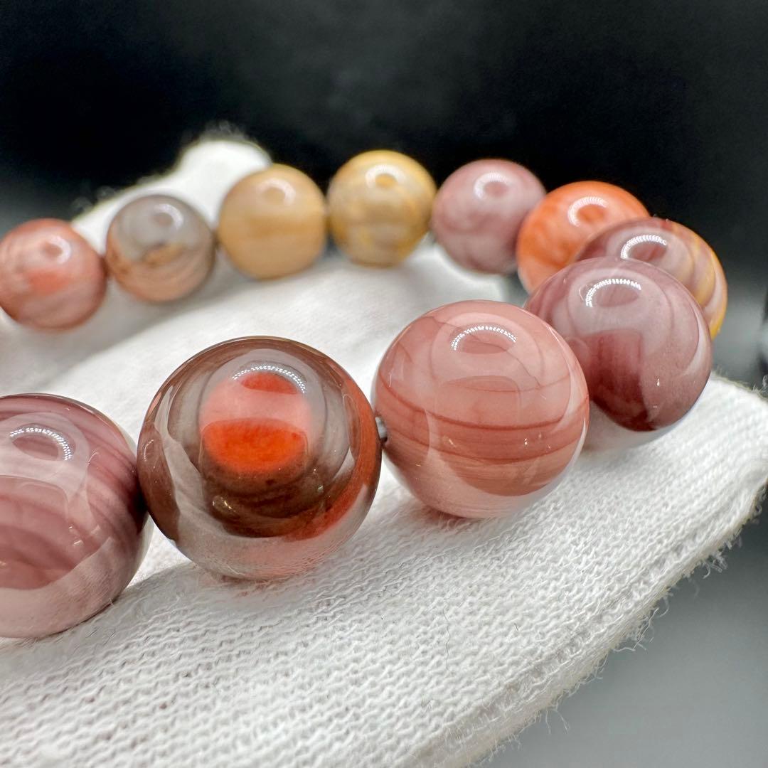 珍しい色味！！　トロピカルカラー　天眼アラシャンメノウ　ブレスレット