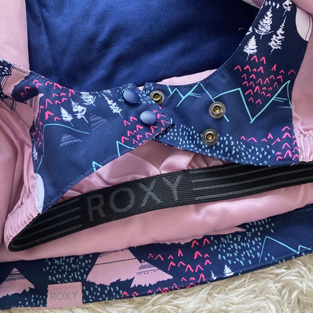 未使用 ROXY ロキシー スノージャケット スキーウェア 100cm 紺 紫
