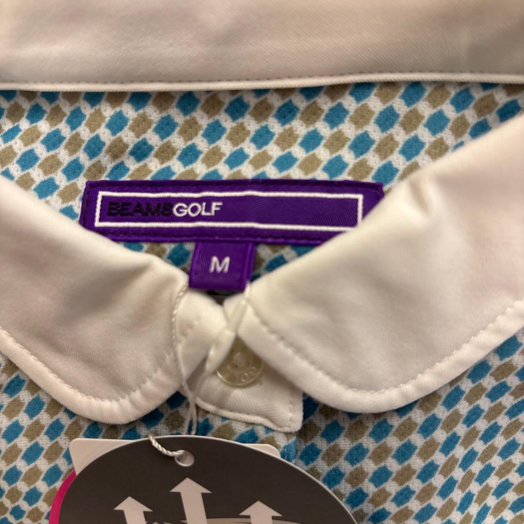 BEAMS GOLF 吸湿速乾ポロシャツ 水色