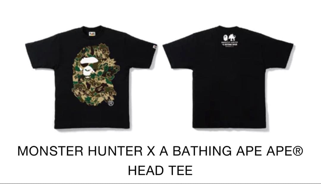 A BATHING APE ×モンスターハンター コラボ限定Tシャツ モンハン