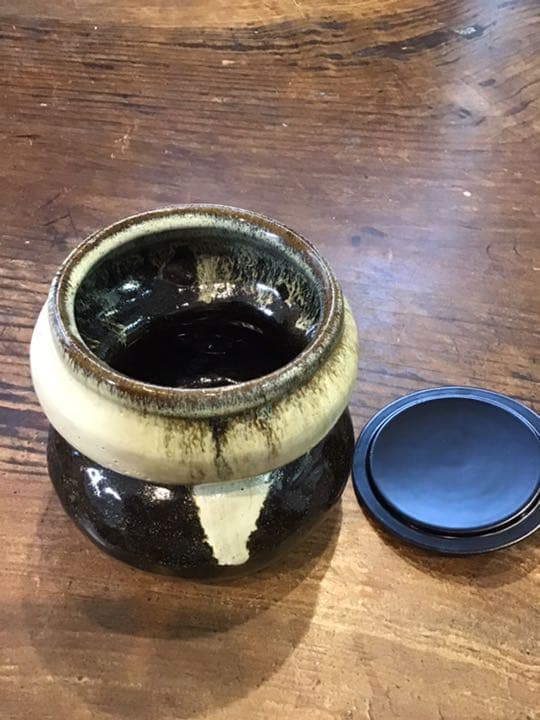 朝鮮唐絵水指　銘有