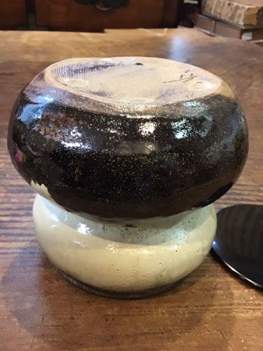 朝鮮唐絵水指　銘有