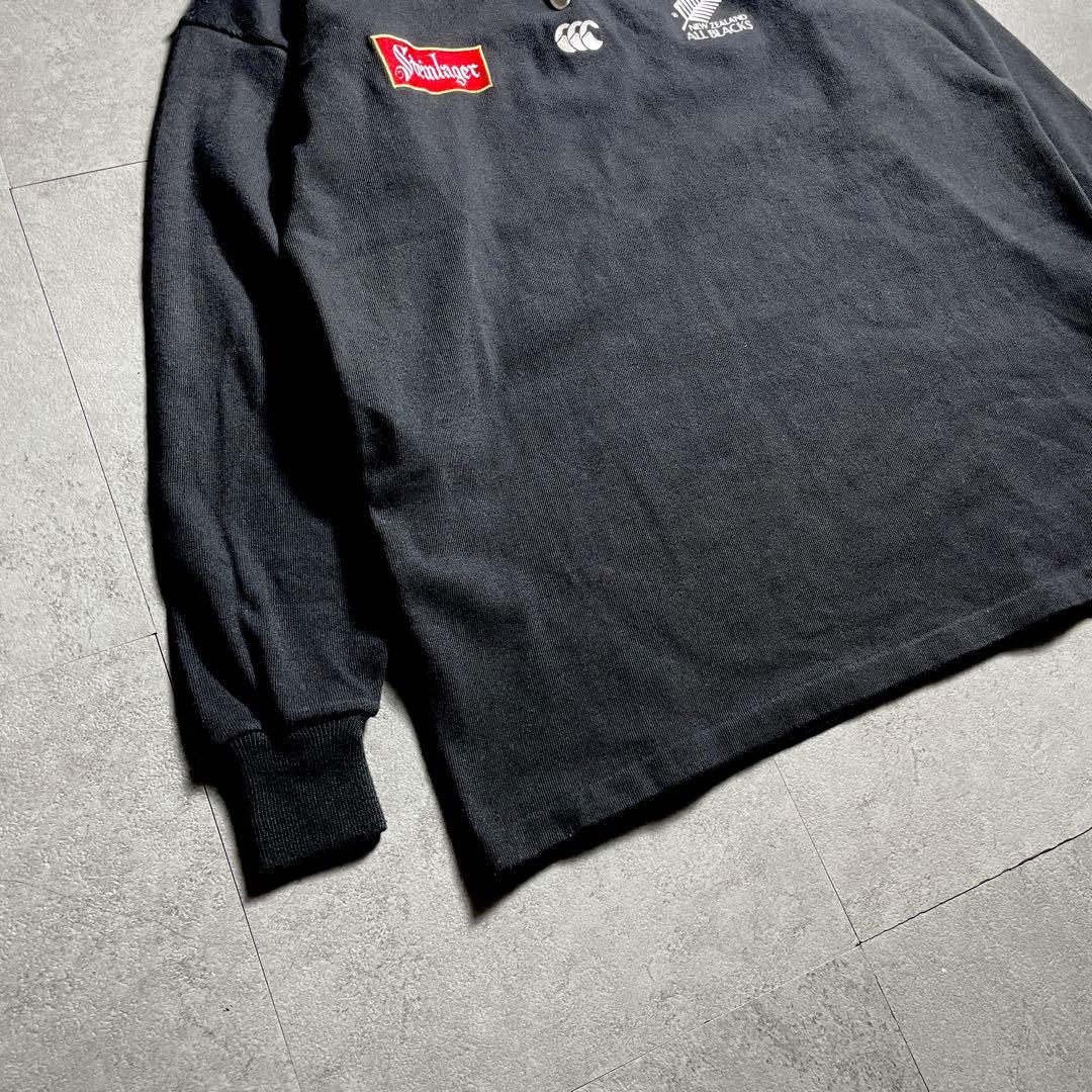 激レア✨️ 90s Canterbury ラガーシャツ オールブラックス L