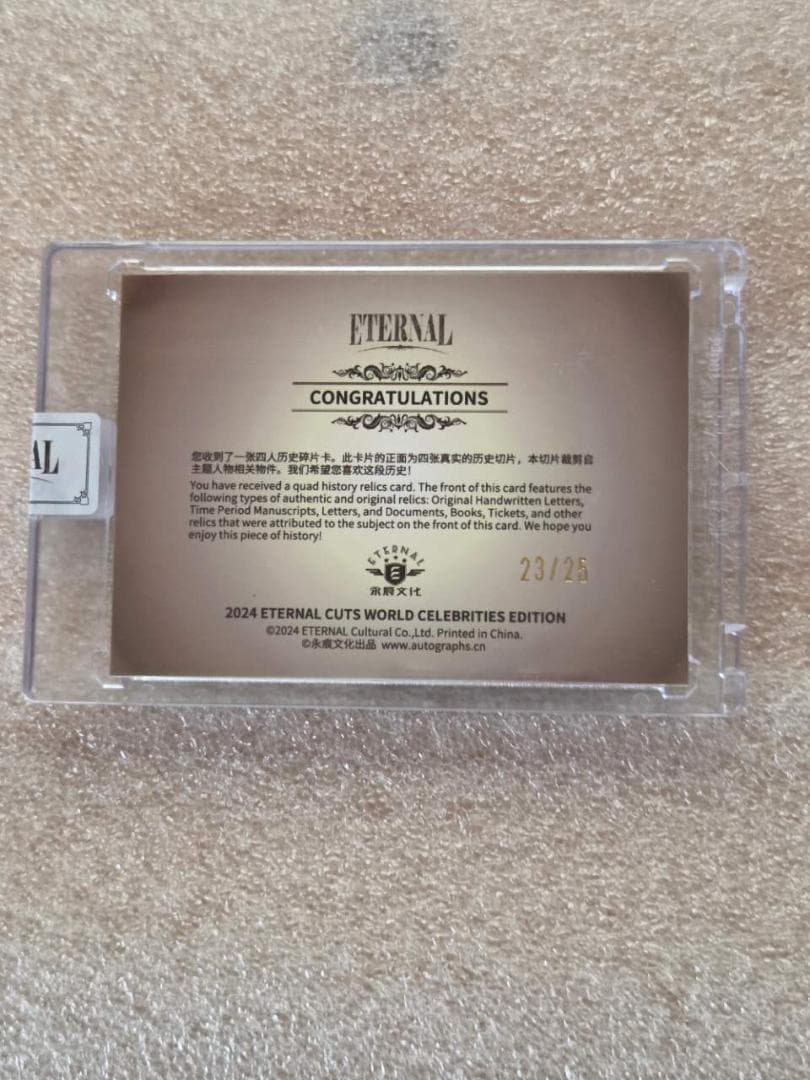 ETERNAL 直筆カード アインシュタイン ダヴィンチ ニュートン キュリー