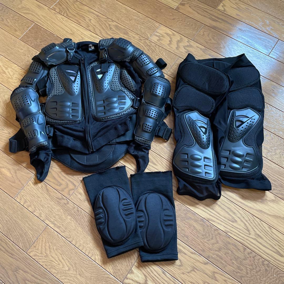 スノーボード用プロテクター ブラック パンツ　膝当て　3点セット